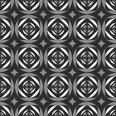 Vector pattern - geometric seamless simple black and white modern texture mesh