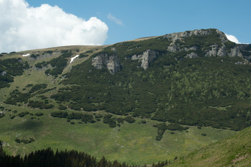 Fototapeta premium View from Bucegi mountains, Romania, Bucegi National Park
