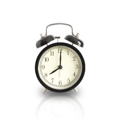 Alarm clock setting at 8 AM or PM isolated. This has clipping path.