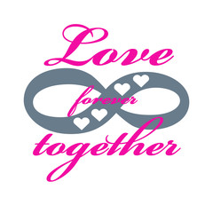 Forever love icon isolated on white background. Vector illustration.