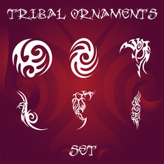 Design elements for vector tribal ornaments