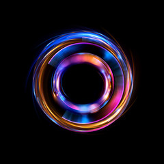 Abstract background. luminous swirling. Elegant glowing circle. .Sparking particle. Space tunnel. Glossy jellyfish. Colorful ellipse. Glint sphere