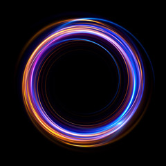 Abstract background. luminous swirling. Elegant glowing circle. .Sparking particle. Space tunnel. Glossy jellyfish. Colorful ellipse. Glint sphere