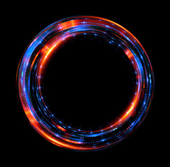 Abstract background. luminous swirling. Elegant glowing circle. .Sparking particle. Space tunnel. Glossy jellyfish. Colorful ellipse. Glint sphere