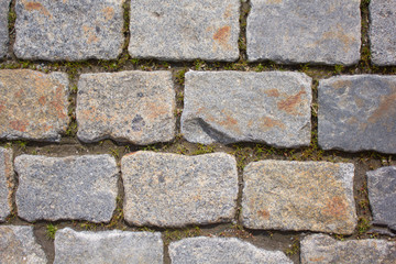 A street with cube during a night