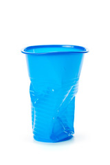 plastic cups isolated on white background