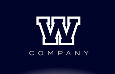  W alphabet letter logo icon company