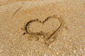 Heart on the beach