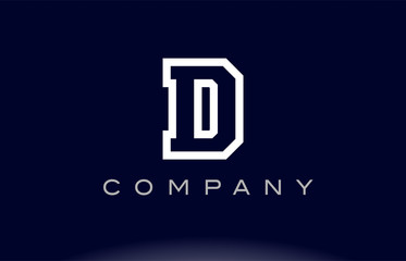 Obraz premium D alphabet letter logo icon company
