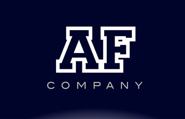 AF A F  alphabet letter logo icon company