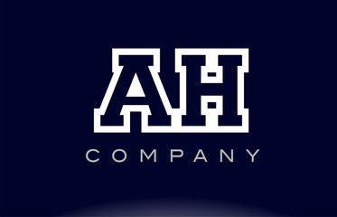 AH A H  alphabet letter logo icon company