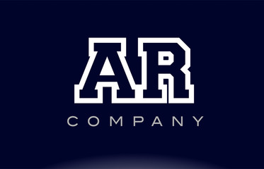 AR A R  alphabet letter logo icon company