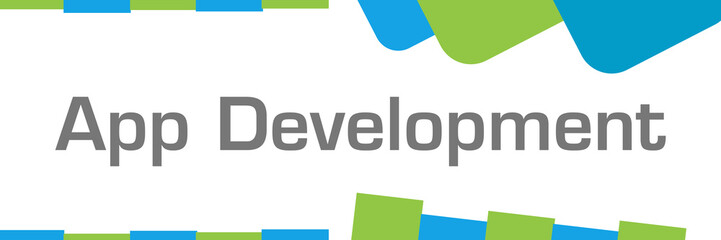 App Development Green Blue Shapes Horizontal 