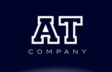 AT A T  alphabet letter logo icon company
