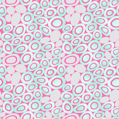 Abstract ovals background. Seamless vector pattern.