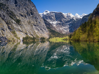 Beautiful reflections at Lake Obersee