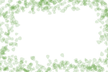 Frame from transparent green leaves easy summer mood postcard