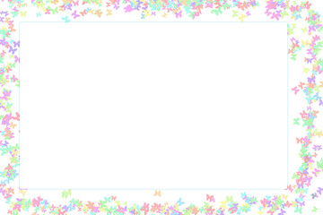 Butterfly frame pastel color light lemon azure color spring card base