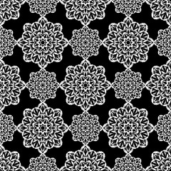 Seamless vector background with lace pattern. Textile rapport.
