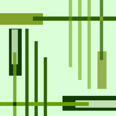 Conceptual geometric background with bright green strips