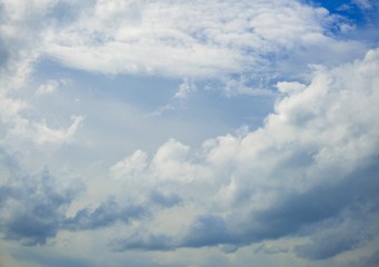 Blue sky with clouds background and textures. 