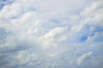 Blue sky with clouds background and textures. 