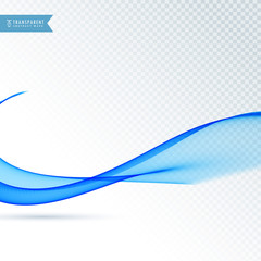 blue transparent smooth wave background