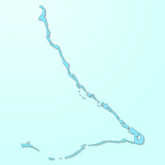 Tarawa Atoll, Kiribati blue map on degraded background vector