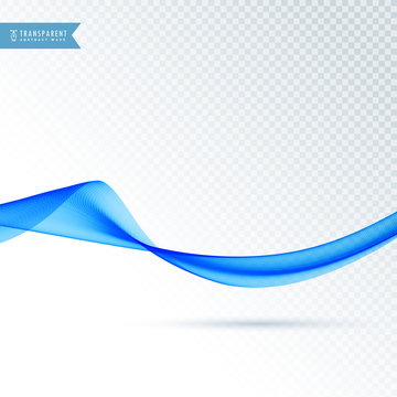 blue flowing smooth wave vector background