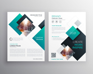 modern blue brochure cover design annual report flyer template