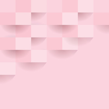 Pink Geometric Pattern, Abstract Background Template.