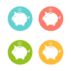 Piggy bank icons