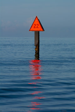 water way channel marker red 