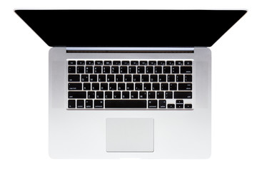 Obraz na płótnie Canvas top view of keyboard laptop or notebook