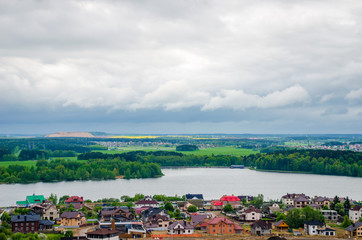 Fototapeta premium Picturesque large Minsk reservoir Drozdy in Belarus.