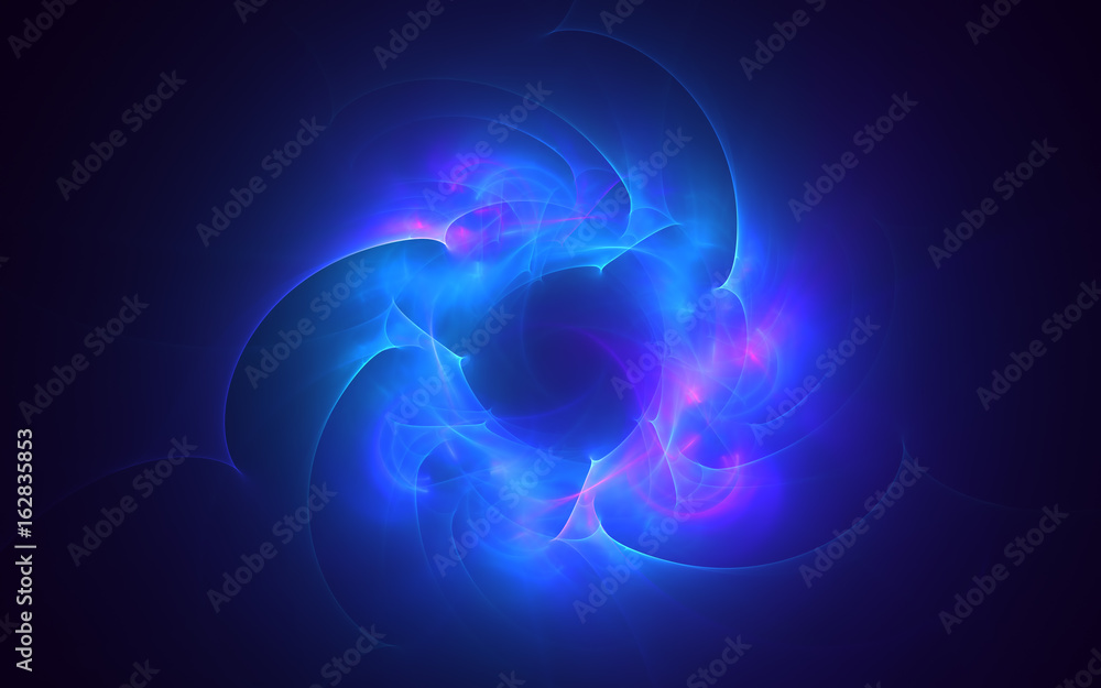 Poster 3d rendering abstract fractal light background