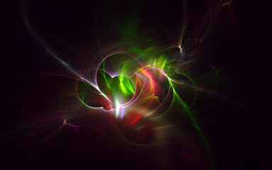 3D rendering abstract fractal light background