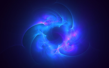 3D rendering abstract fractal light background