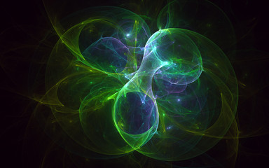 3D rendering abstract fractal light background