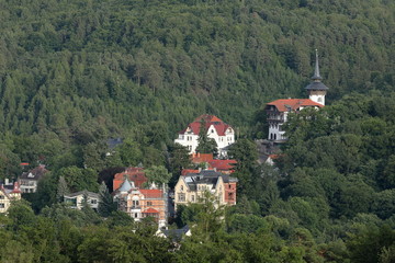 Das Villenviertel von Eisenach in Thüringen