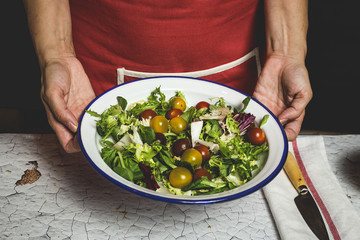 Unrecognizable woman preparing food