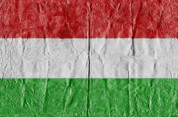 Ungarn Flagge auf Papier