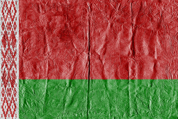 Weißrussland Flagge auf einem Papier