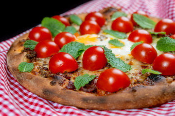 tasty pizza on a the table
