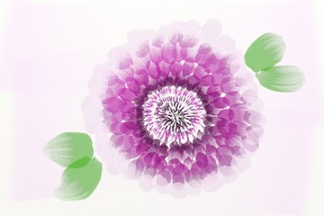 Beautiful flower painting water color on drawing paper