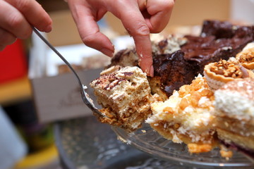 Slicing the cake is no mean feat.