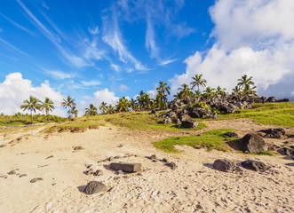 Anakena Beach, Easter Island, Chile