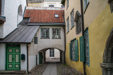 Medieval gateway Historical center of Tallinn, Estonia.