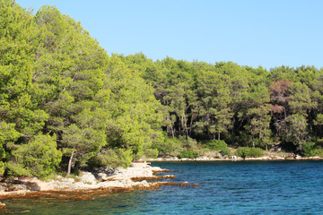 A promenade in Starigrad at Hvar island, Croatia 