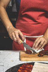 Unrecognizable woman preparing food